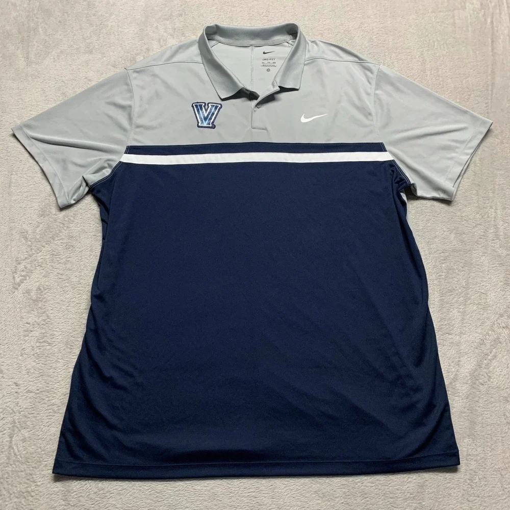Nike‎ Dri-FIT Villanova University Wildcats Polo Shirt Mens XXL 2XL NCAA College